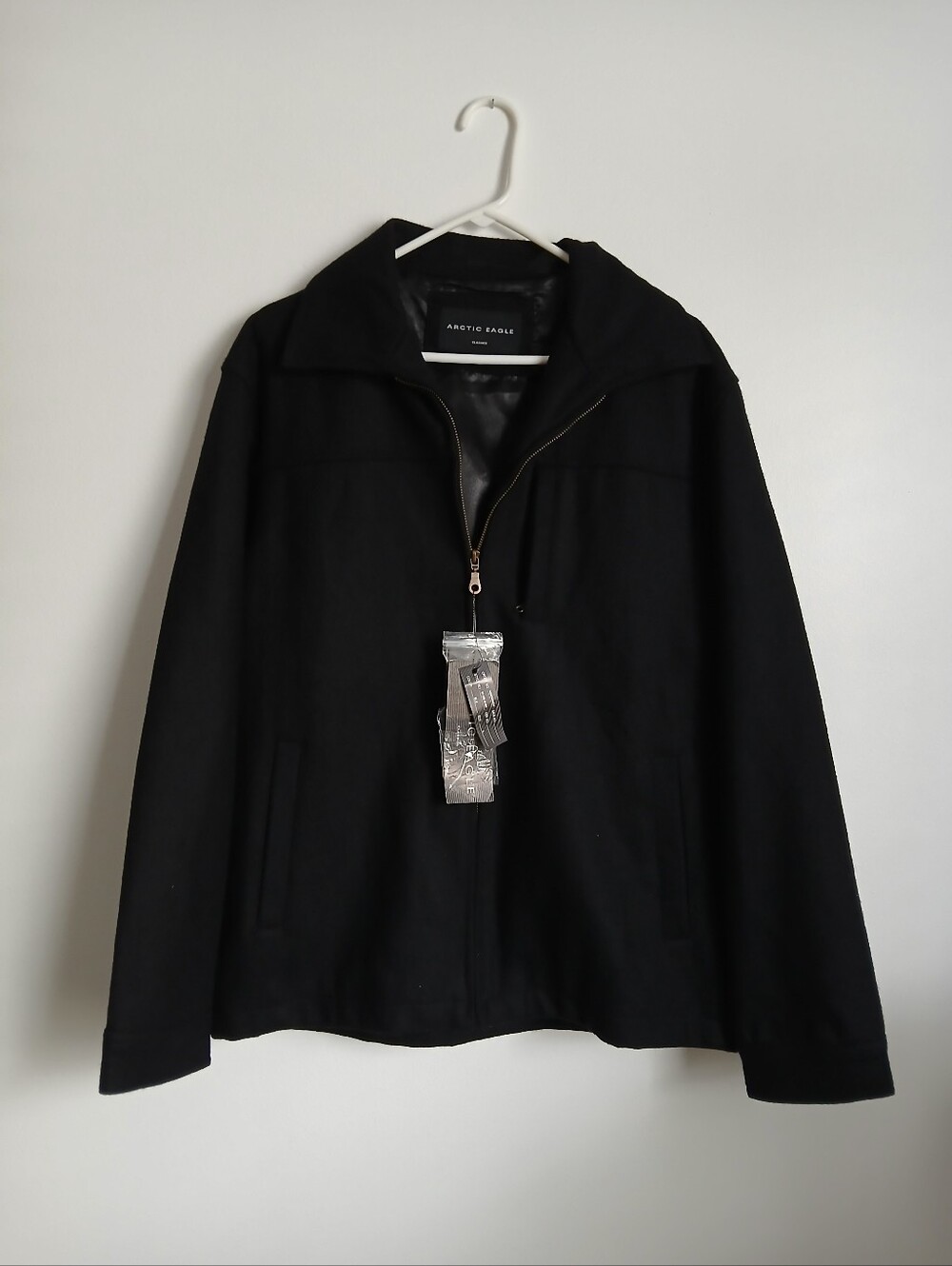 Artic Eagle Coat Wool Blend Black Size Large NWT